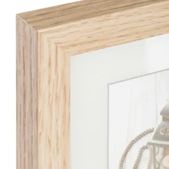 ATMOSPHERA Lot de 5 cadres photo en bois Ethnique Naturel Discount