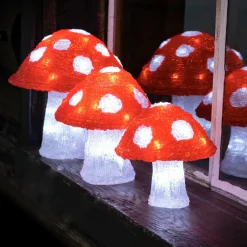 EMINZA Lot de 3 champignons lumineux 72 LED (H23 cm) Blanc froid Online