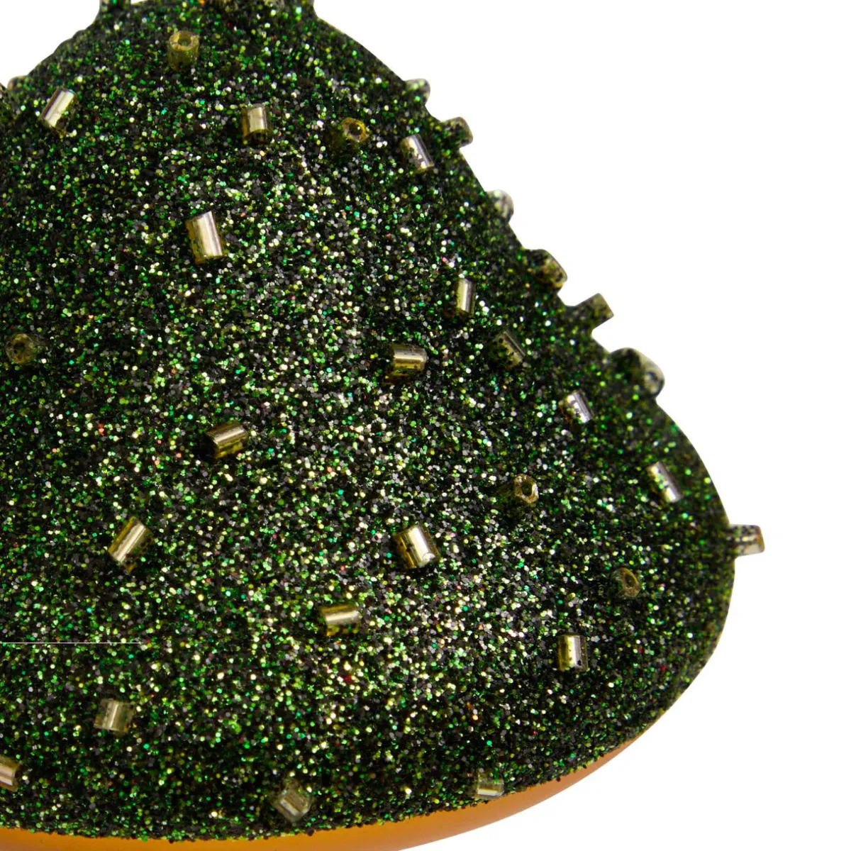 JJA Lot de 3 champignons sur pince (H10 cm) Paillettes de Noël Vert Outlet