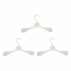 OSTARIA Lot de 3 cintres enfant bois Biche s Rose New