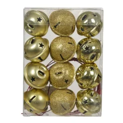 KAEMINGK Lot de 12 clochettes à suspendre (D3 cm) Christmas Stars Or Discount
