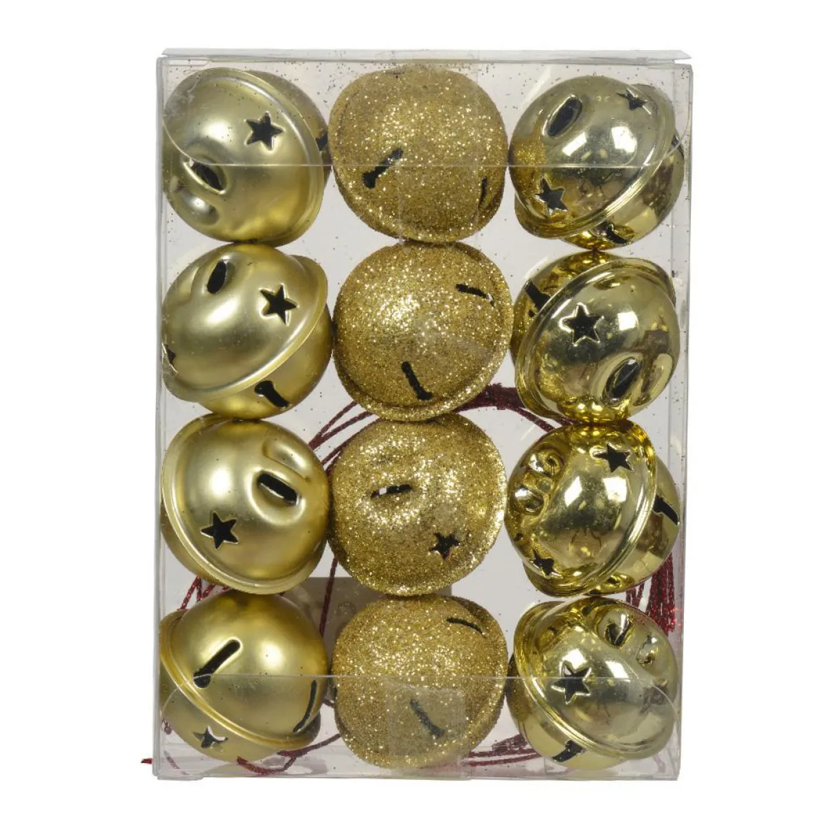 KAEMINGK Lot de 12 clochettes à suspendre (D3 cm) Christmas Stars Or Discount