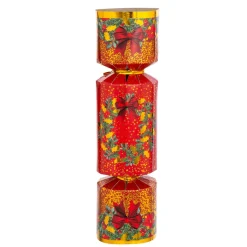 JJA Lot de 6 crackers de Noël Festivités Rouge et Blanc Multicolore New