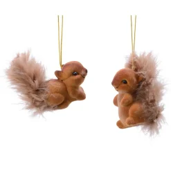 KAEMINGK Lot de 2 écureuils à  suspendre (H6 cm) Sciurius Marron Outlet