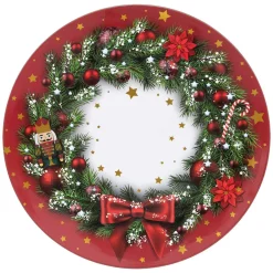 Feeric Lights & Christmas Lot de 12 dessous d'assiette Couronne Rouge Discount