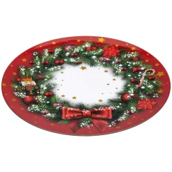 Feeric Lights & Christmas Lot de 12 dessous d'assiette Couronne Rouge Discount