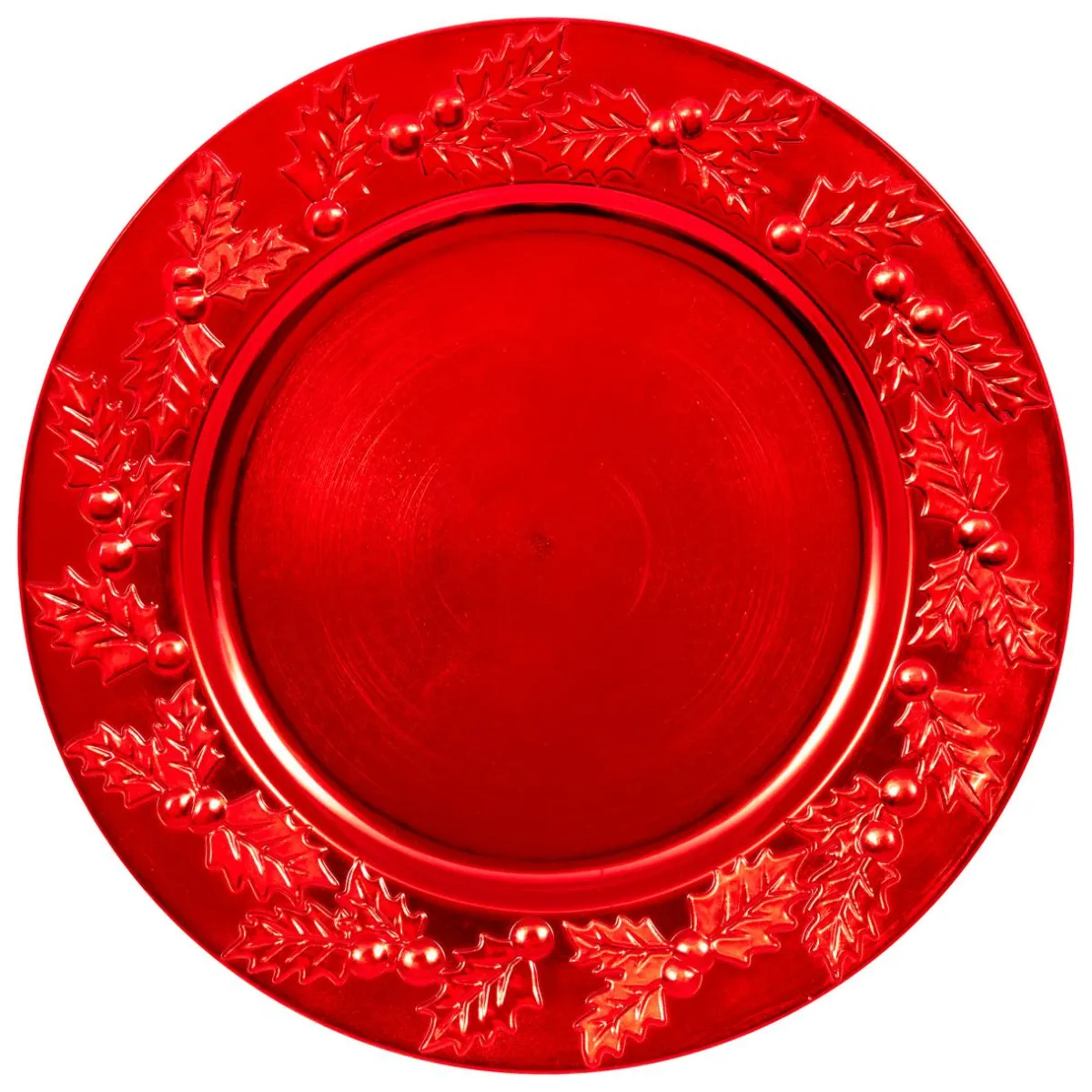 JJA Lot de 12 dessous d'assiette Houx de Noël Rouge Outlet