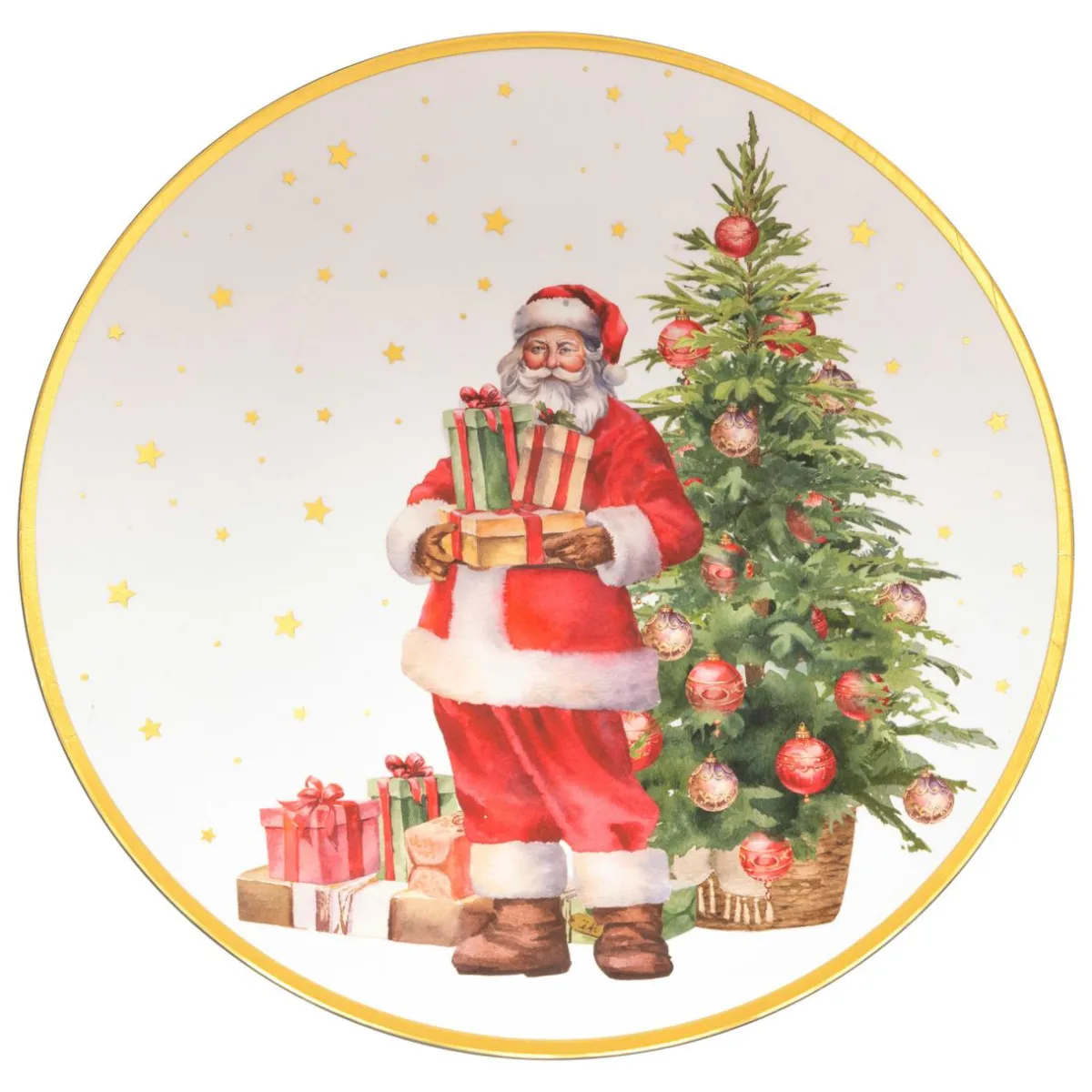 JJA Lot de 12 dessous d'assiette Père Noël et cadeaux Multicolore Outlet