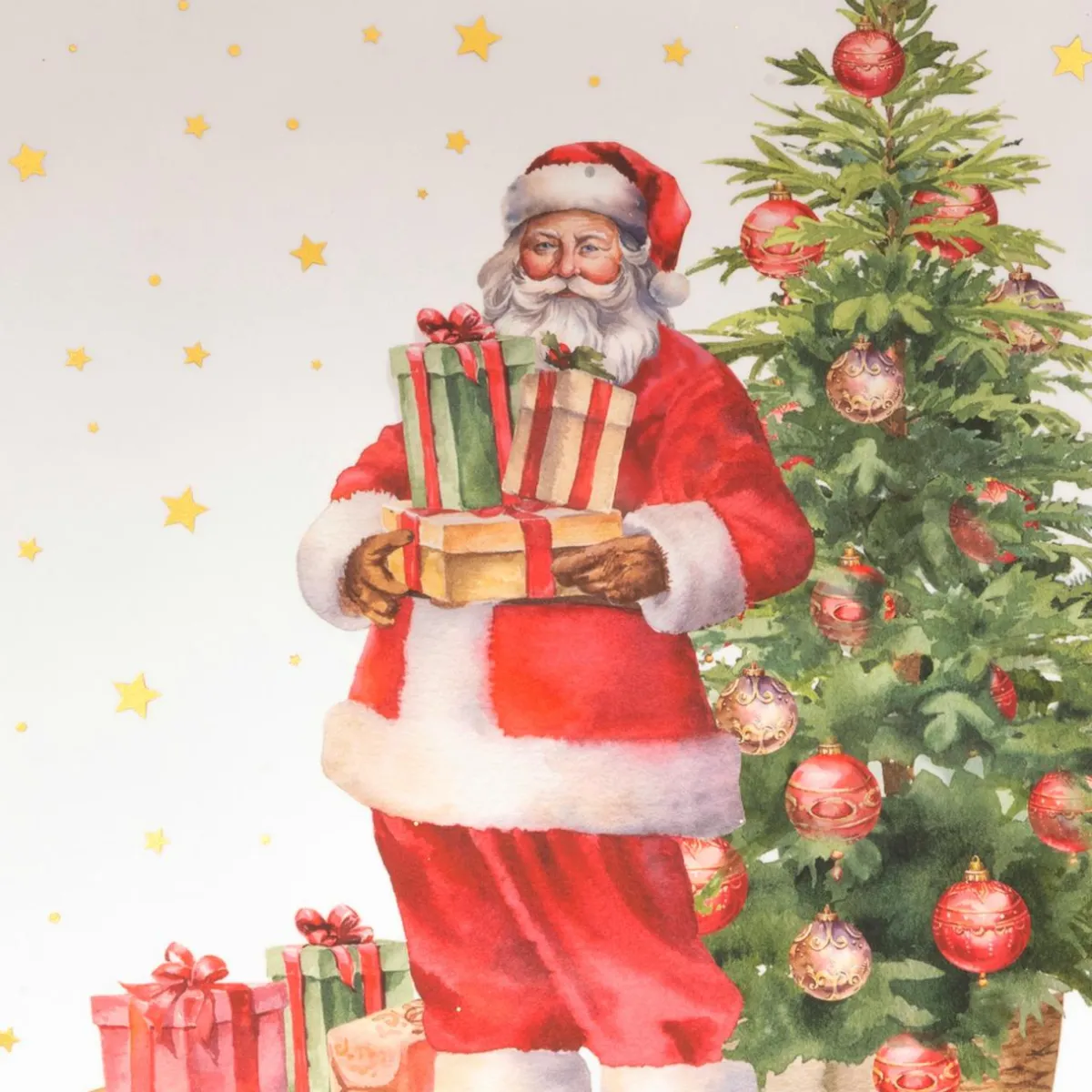 JJA Lot de 12 dessous d'assiette Père Noël et cadeaux Multicolore Outlet