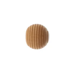 LUANCE Lot de 2 embouts tringle bois (D28 mm) Nils galaxie Vernis Beige