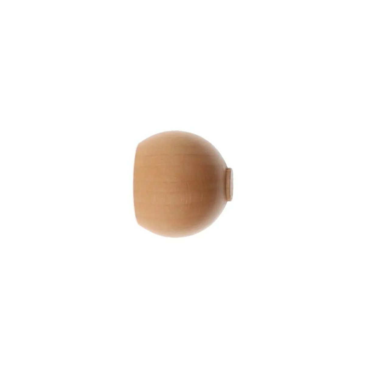 LUANCE Lot de 2 embouts tringle bois (D28 mm) Nils boule Vernis Beige