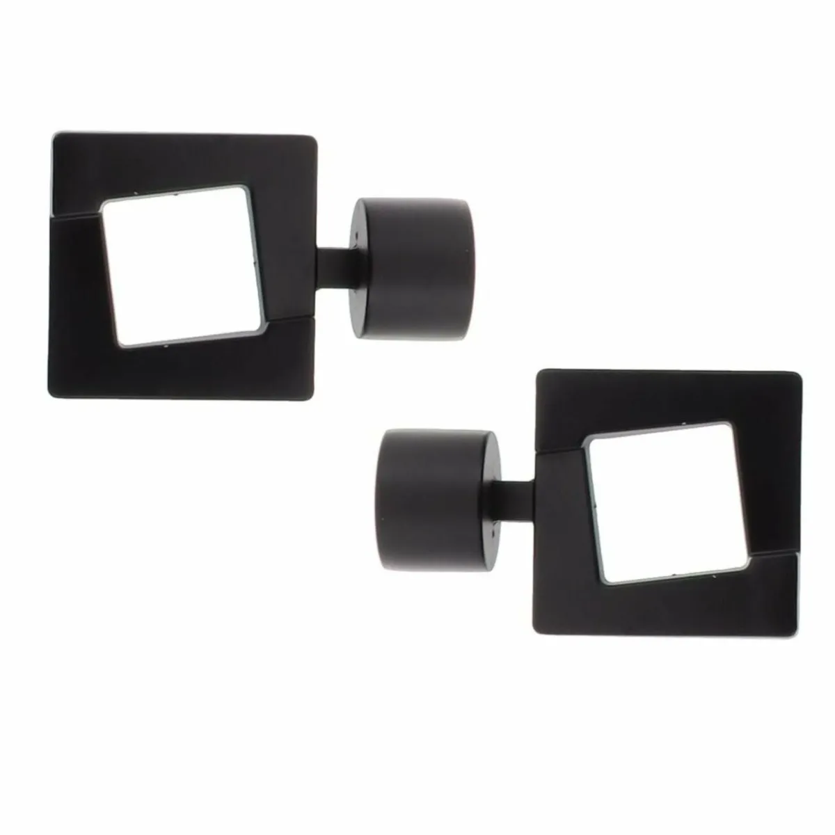 LUANCE Lot de 2 embouts tringle (D28 mm) Lino Upper east side mat Noir Outlet