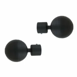 LUANCE Lot de 2 embouts tringle (D20 mm) Jim Globe Noir Online