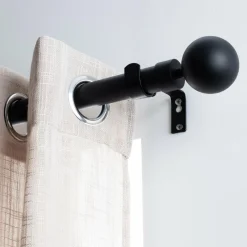 LUANCE Lot de 2 embouts tringle (D28 mm) Lino Gaia mat Noir Discount