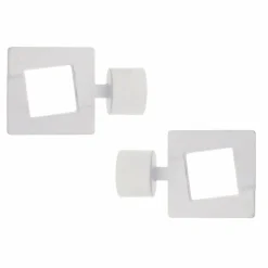 LUANCE Lot de 2 embouts tringle (D28 mm) Lino Upper east side mat Blanc