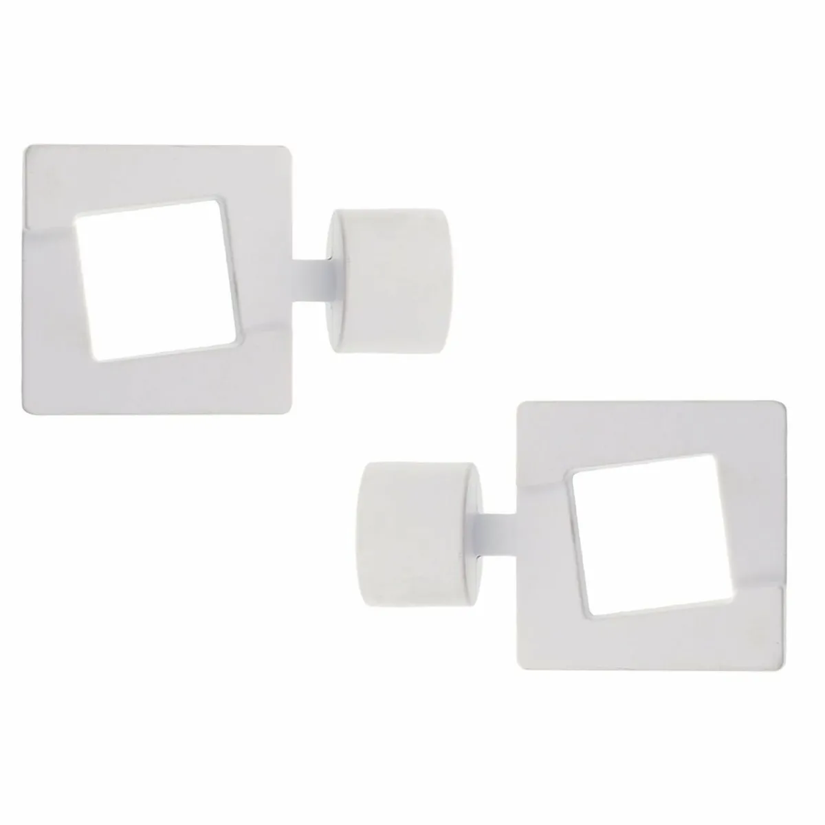 LUANCE Lot de 2 embouts tringle (D28 mm) Lino Upper east side mat Blanc