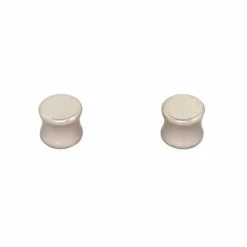 LUANCE Lot de 2 embouts tringle (D20 mm) Jim Bouchons mat Argent New