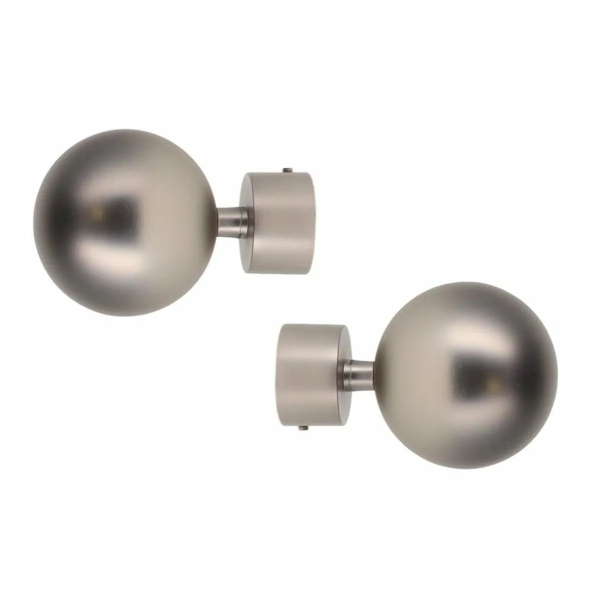 LUANCE Lot de 2 embouts tringle (D28 mm) Lino Gaia mat Argent