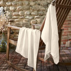 EMINZA Lot de 2 essuie-mains gaze de coton (70 cm) Gaïa pampa Beige Hot