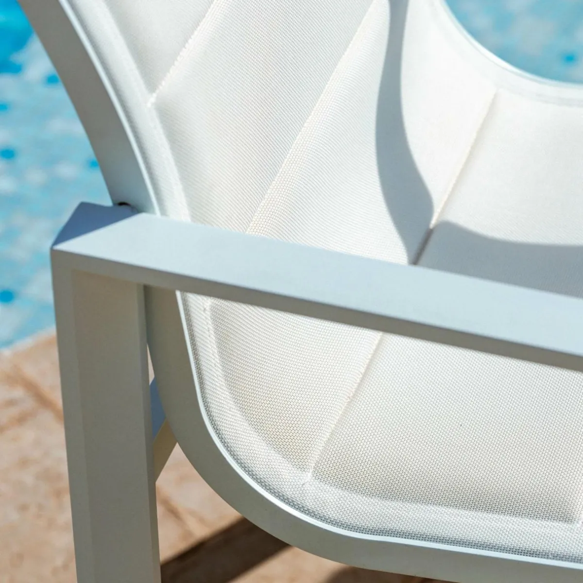 MOBELLIA Lot de 2 fauteuils de jardin en aluminium Elba Blanc Online