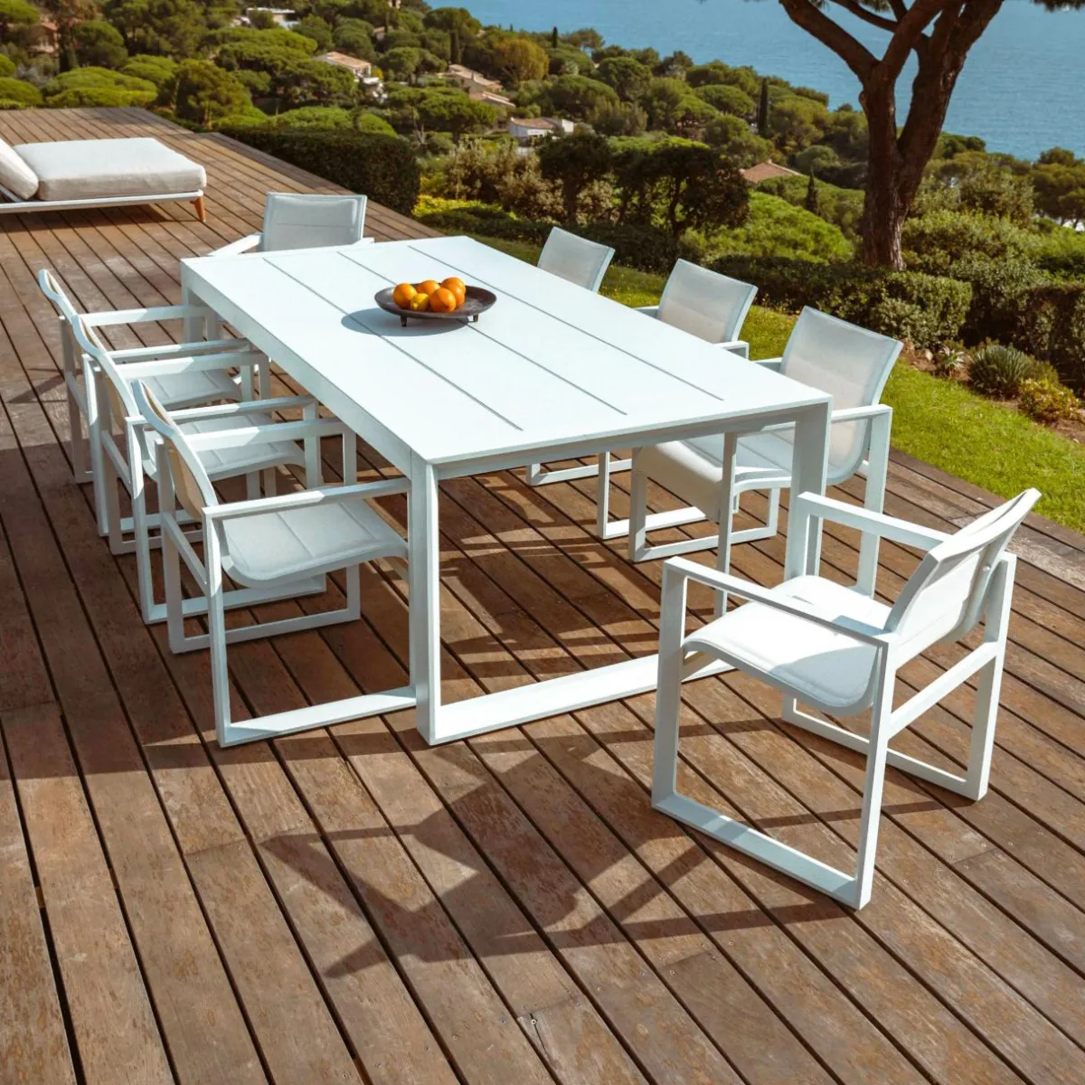 MOBELLIA Lot de 2 fauteuils de jardin en aluminium Elba Blanc Online