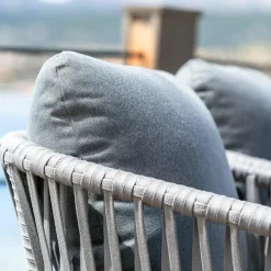 MOBELLIA Lot de 2 fauteuils de jardin en aluminium Amalfi Gris Anthracite Online