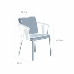 MOBELLIA Lot de 2 fauteuils de jardin en aluminium Amalfi Gris Anthracite Online