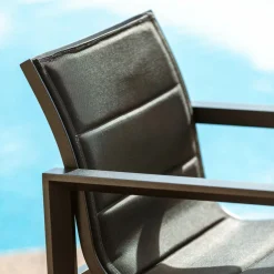 MOBELLIA Lot de 2 fauteuils de jardin en aluminium Elba Gris Anthracite Hot