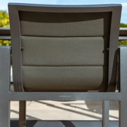 MOBELLIA Lot de 2 fauteuils de jardin en aluminium Elba Gris Anthracite Hot