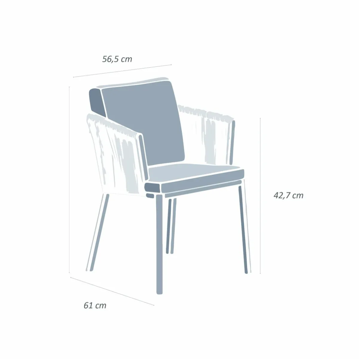 MOBELLIA Lot de 2 fauteuils de jardin en aluminium Amalfi et taupe Blanc Best