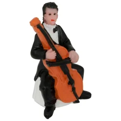 JJA Lot de 5 figurines et accessoires pour village (H22 cm) Musique et kiosque Multicolore Clearance