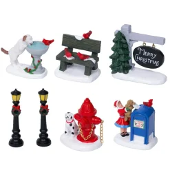 KAEMINGK Lot de 7 figurines pour village (H7,5 cm) Animation citadine Multicolore Best