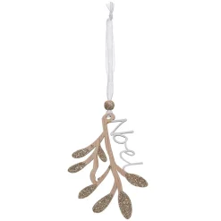 Feeric Lights & Christmas Lot de 4 flocons de Noël à suspendre (H10 cm) Natural Blanc
