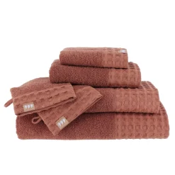 TENDANCE Lot de 2 gants de toilette coton (15 x 21 cm) Season Color Ambre Sale