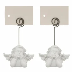 Feeric Lights & Christmas Lot de 2 marque-place Chérubin Blanc Hot