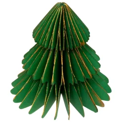 JJA Lot de 2 minis Sapins décoratifs (H6 cm) Papier magnétique Vert New