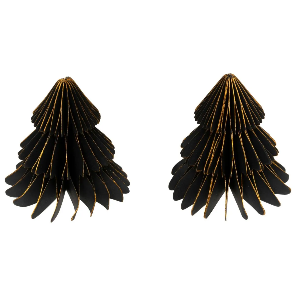 JJA Lot de 2 minis Sapins décoratifs (H6 cm) Papier magnétique Noir Outlet