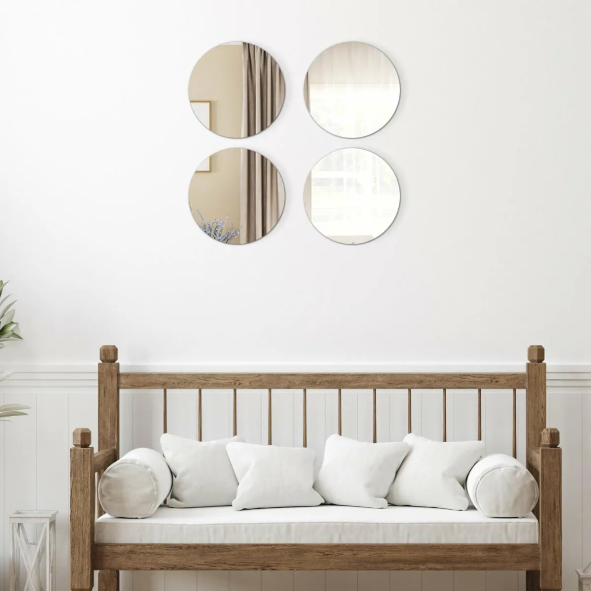 TENDANCE Lot de 4 miroirs adhésifs (D30 cm) Ronds Online
