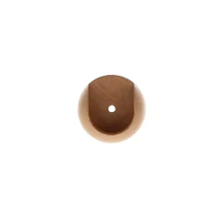 LUANCE Lot de 2 naissances tringle rideau bois (D28 mm) Nils Vernis Beige New