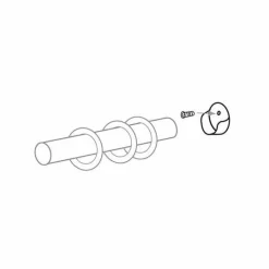 LUANCE Lot de 2 naissances tringle rideau (D20 mm) Jim mat Argent Hot