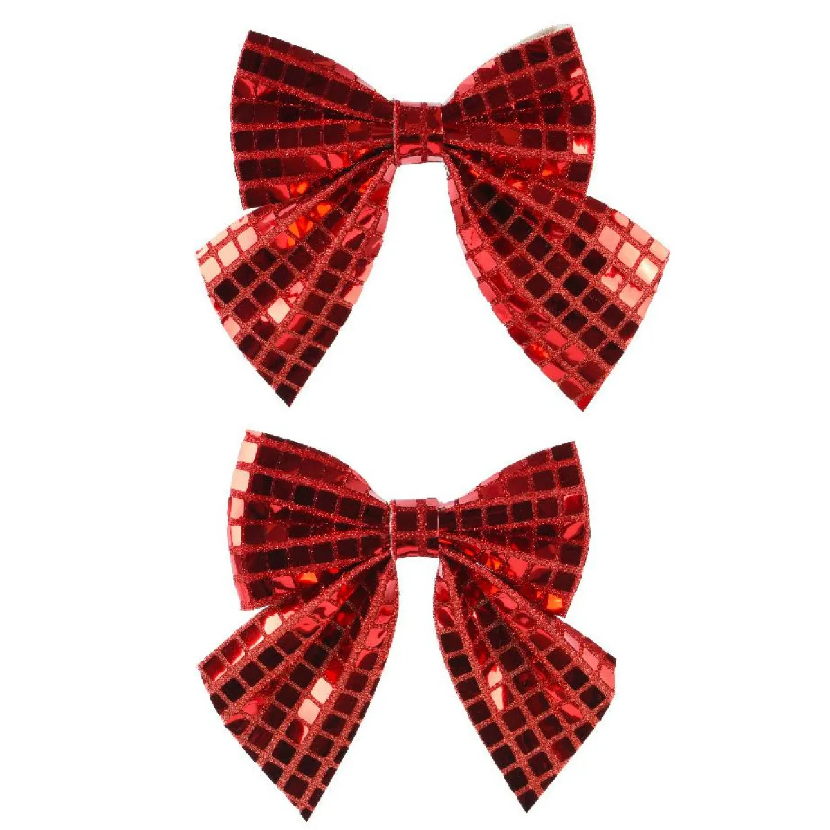 KAEMINGK Lot de 2 noeuds de Noël (H13 cm) Disco Rouge Outlet