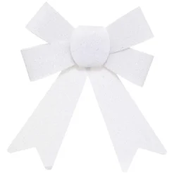 Feeric Lights & Christmas Lot de 2 noeuds de Noël (H17 cm) Paillettes Blanc Best
