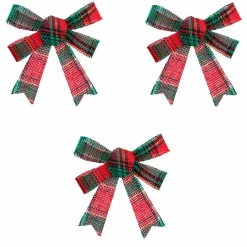 Feeric Lights & Christmas Lot de 3 noeuds (H12 cm) Scott Vert Clearance