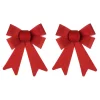 Feeric Lights & Christmas Lot de 2 nœuds (H18 cm) Carla Rouge New