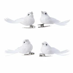 KAEMINGK Lot de 4 oiseaux (H5 cm) Caribana Blanc Online