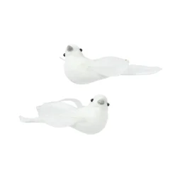 KAEMINGK Lot de 2 Oiseaux sur pince (L11 cm) Niseko d'hiver Blanc Outlet