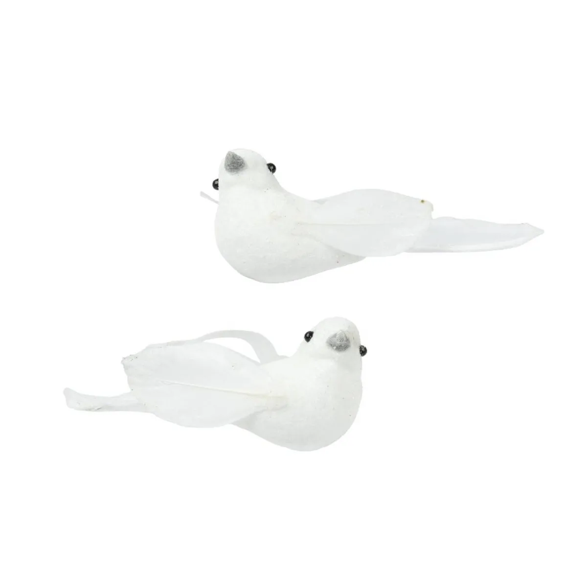 KAEMINGK Lot de 2 Oiseaux sur pince (L11 cm) Niseko d'hiver Blanc Outlet