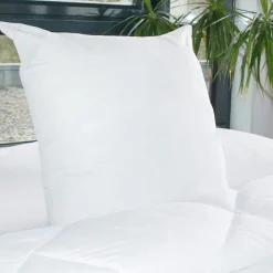 EMINZA Lot de 2 oreillers carrés moelleux (60 x 60 cm) Volume Blanc New