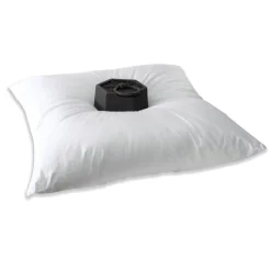 EMINZA Lot de 2 oreillers carrés moelleux (60 x 60 cm) Volume Blanc New