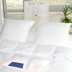 EMINZA Lot de 2 oreillers carrés moelleux (60 x 60 cm) Respirants Blanc Hot